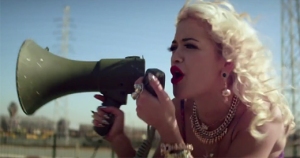 Rita Ora: the least likely person to need a megaphone... ever!